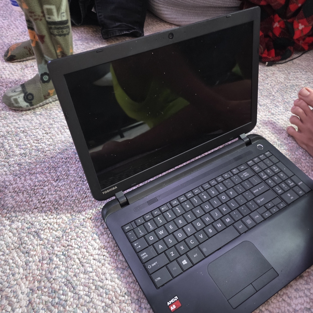 Toshiba Sleek Black Laptop